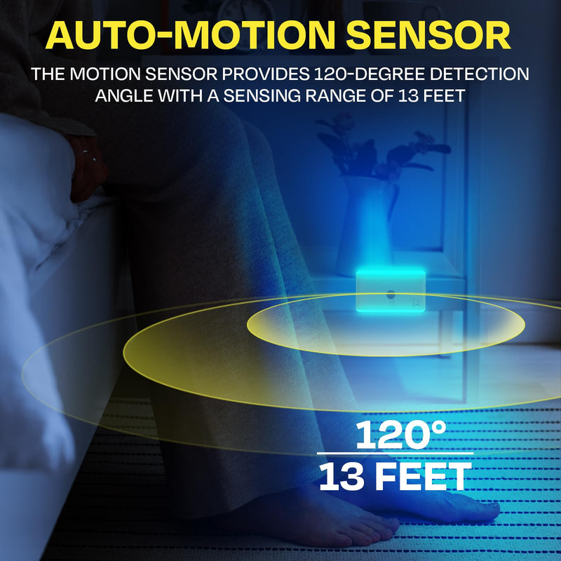 3-Pack Motion Sensor Night Light – Cruise Ship Approved, Magnetic & Rechargeable with USB-C, RGB Color-Changing Modes, LED Auto Nightlight for Cabin, Bathroom, Hallway, Bed or Stairs Modern 3-pack