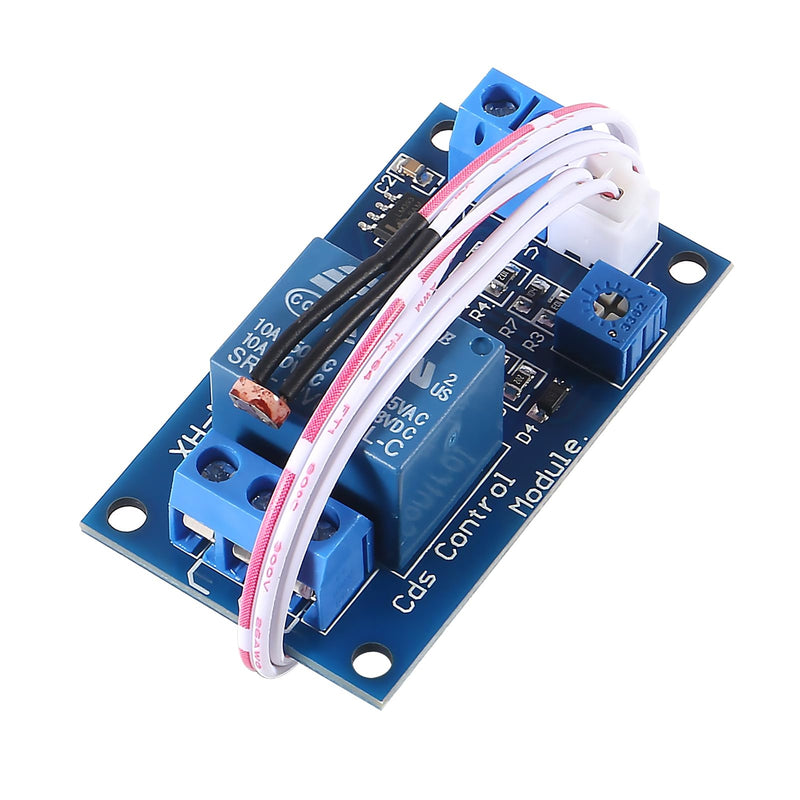 Alinan 6pcs XH-M131 DC 5V 10A Photoresistor Relay Module, Light Control Switch Photoresistor Relay Module Detection Sensor Automatic Light Control Switch with Cable