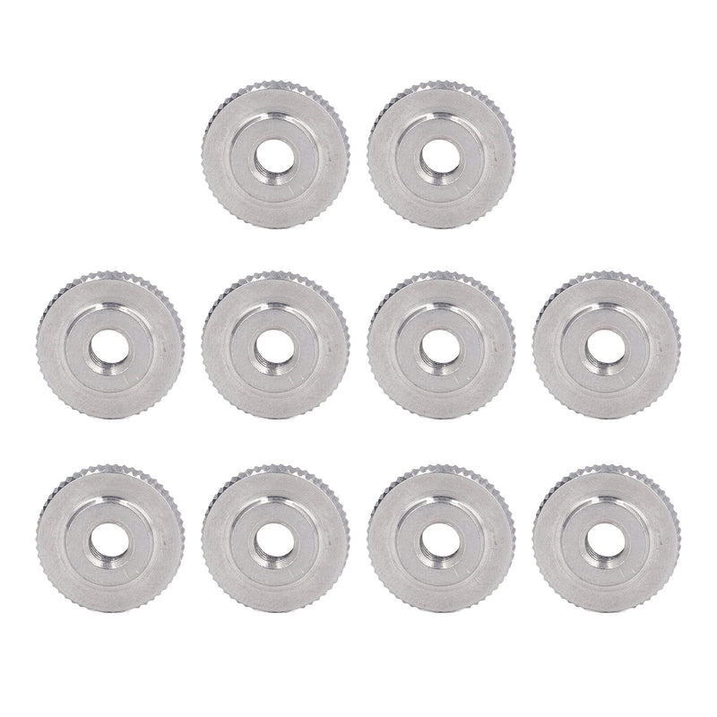 Knurled Thumb Nut 304 Stainless Steel Knurled Flat Head Through Hole Handle Nut Tightening Nut Knurled Knob(M6) M6