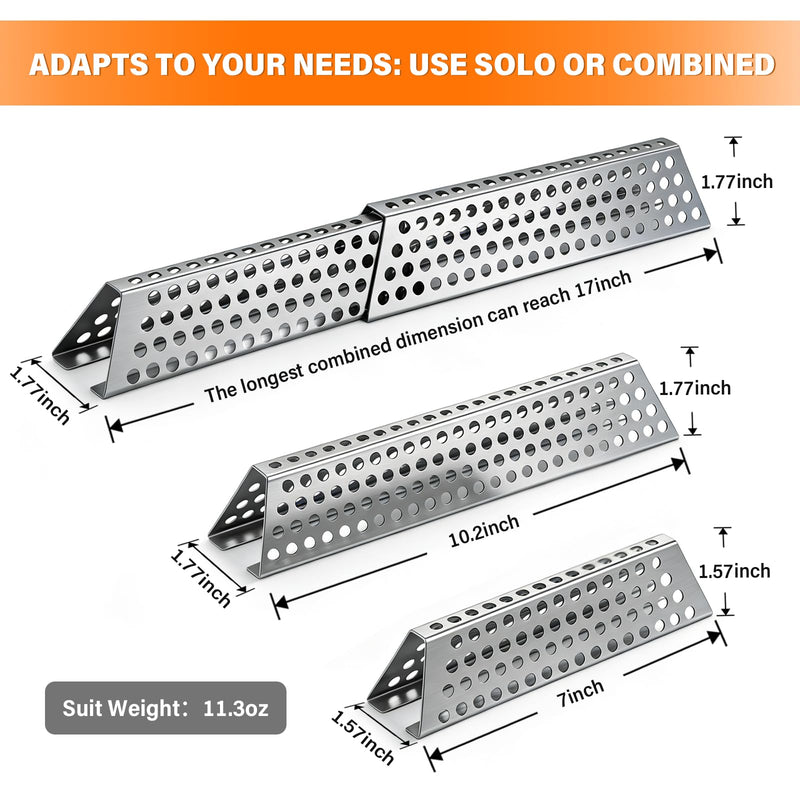 Fire Pit Grate 2-Pack, Stainless Steel Portable Fire Grate for Camping & Backyard, Honeycomb Airflow Design for Less Smoke & Hotter Burn, Nestable Fire Pit Insert