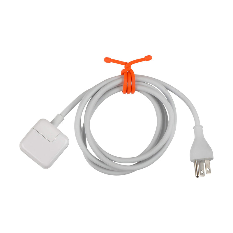 Nite Ize, Inc. GT12-31-2R3 Nite Ize Original Gear, Reusable Rubber, 12 Inch, 2-Pack, Bright Orange, Made in The USA Twist Tie, 2 Count (Pack of 1)
