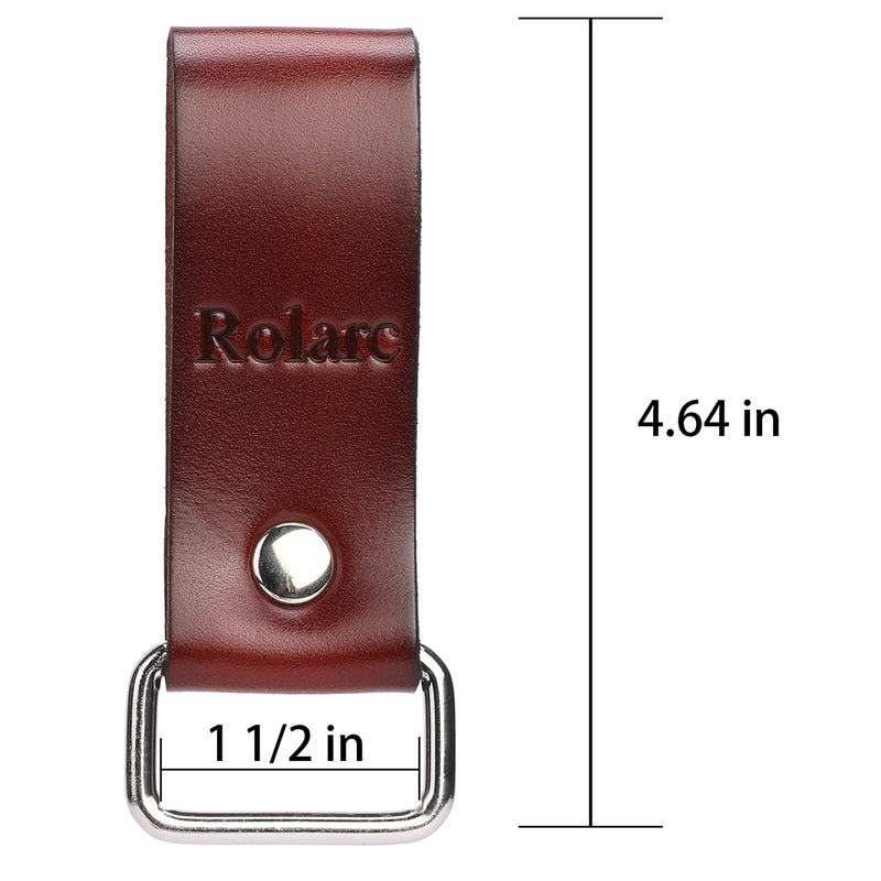 Tape Measure Holder Leather Belt Clip Drill Impact Tool Holster Heavy Duty Multitool(2-Piece Set) brown