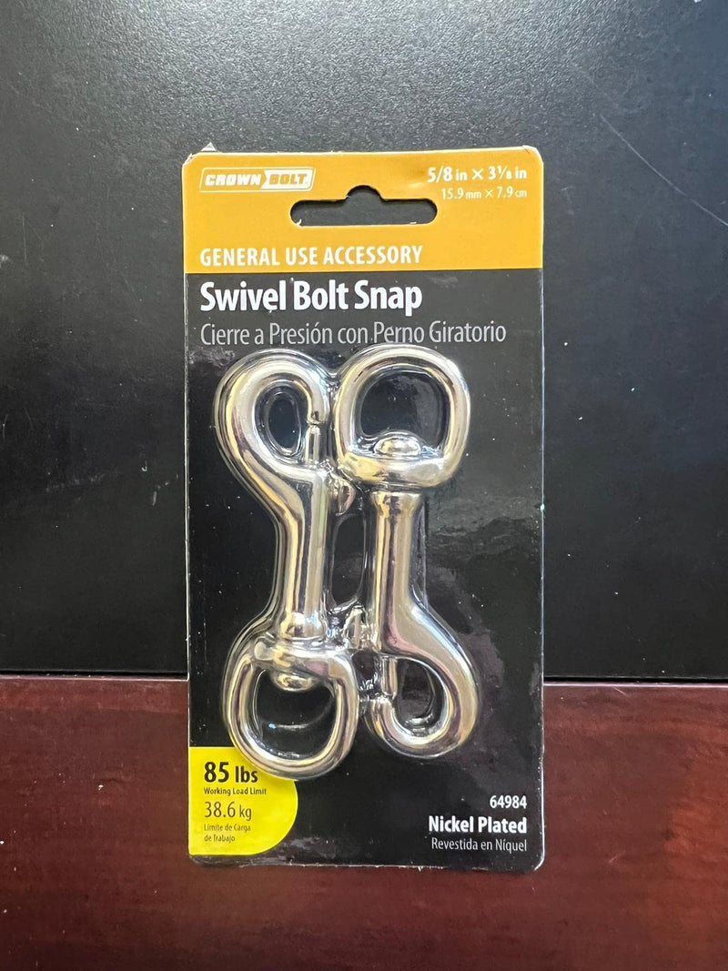 5/8 in. x 3-1/8 in. Nickel-Plated Swivel Bolt Snap (2-Pack)