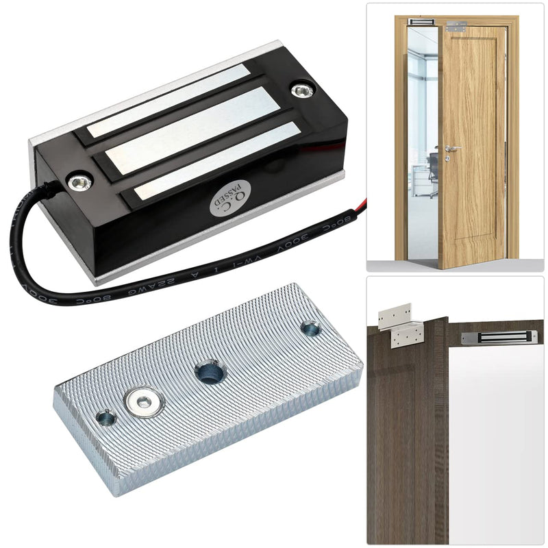 Electric Magnetic Door Lock 60KG / 130LBS Holding Force 12V NC Mode Single Access Control for Metal/Fire Proof/Wooden/Glass Doors