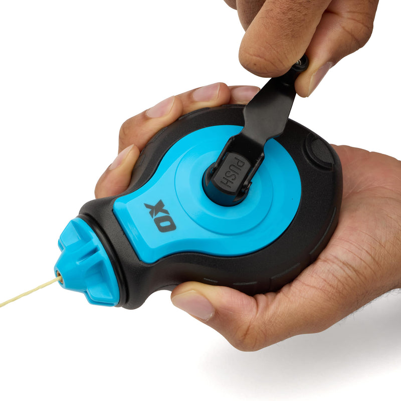 OX Tools Pro Aluminum Body Chalk Reel 6x Gear with Kevlar Reinforced Line | Strong Thick Bold Chalk Line | Chalk Line Tool | Chalk Box | KEVLAR line - NewNest Australia