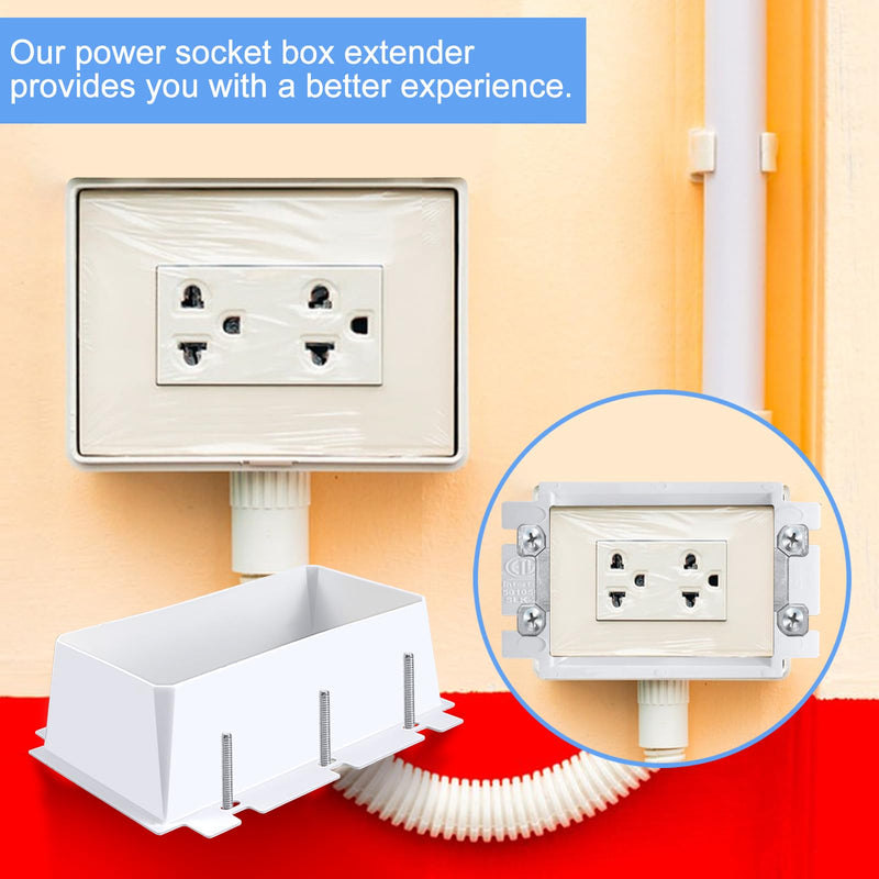 3 PCS BE3-3 Electrical Outlet Box Extenders with 18PCS Screws, （3-Gang) Electrical Power Three Gang Box Extender Electric Box Extender 3 Gang Power Switch Receptacles Accessories