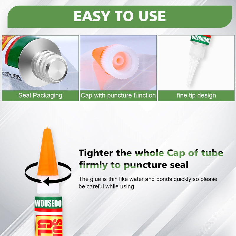 12 X 3g Super Glue Clear, Strong Adhesive,Super Glue Fast Drying Cyanoacrylate Glue for Wood,Rubber,Leather, Plastic, Metal, Rhinestone Jewelry, DIY Crafts… 12 X 3g