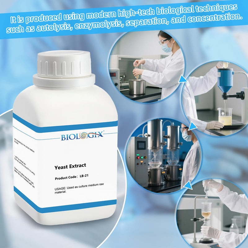 Yeast Extract Medium, Industrial Grade Nutrient Culture Medium, Yeast Extract Media Powder for Laboratory Bacterial Culture, Mycology, 500g/Bottle(1.1 lb.) Yeast Extract, 500g 1