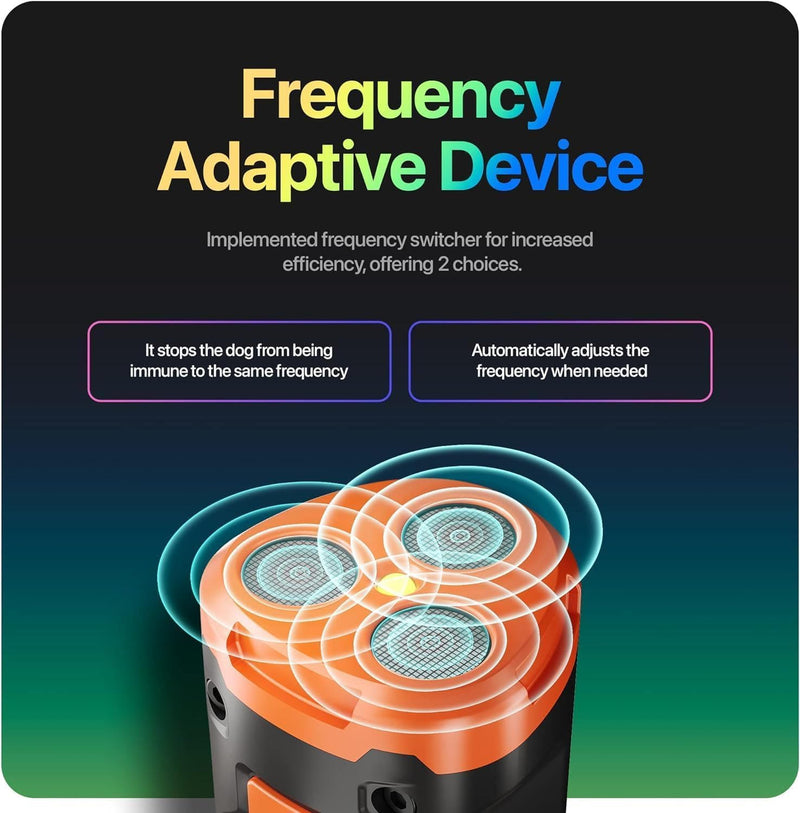 2025 NEW Upgraded Dog Bark Deterrent Devices Long Range Ultrasonic Rechargeable Anti-Barking Device Correct Your Dog's Bad Behavior Better Than Shock Collars or Dog Training Collars With Free Clicker black