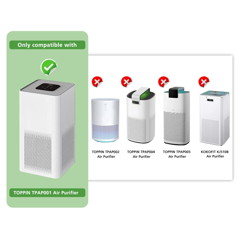 TPAP001 Filter Compatible with TOPPIN TPAP001 Comfy Air C2 Air Purifier