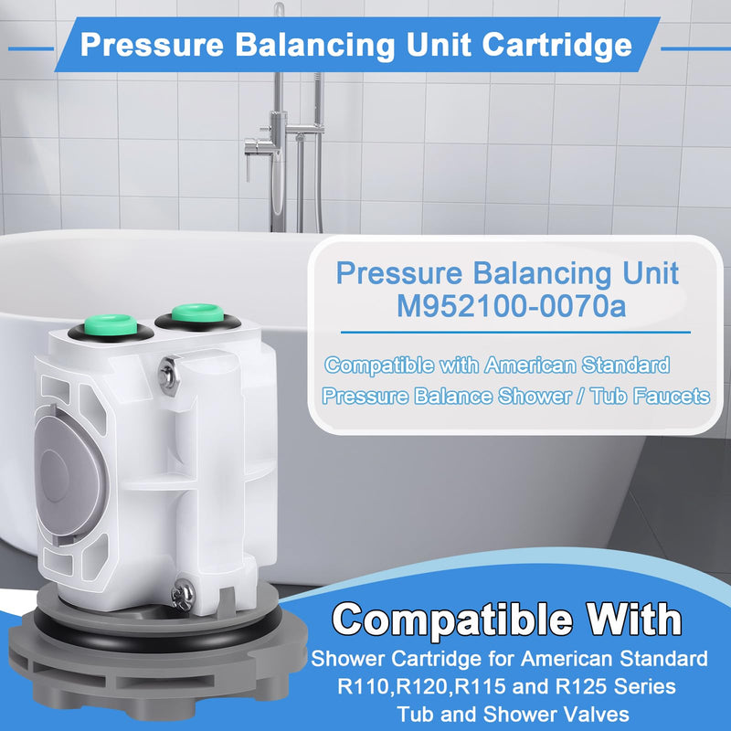M952100-0070A Pressure Balancing Unit, Compatible with American Standard R110, R120, R115, R125 Valve, Shower Cartridge for Single Control Bath Tub and Shower Faucets Valves M952100-0070A