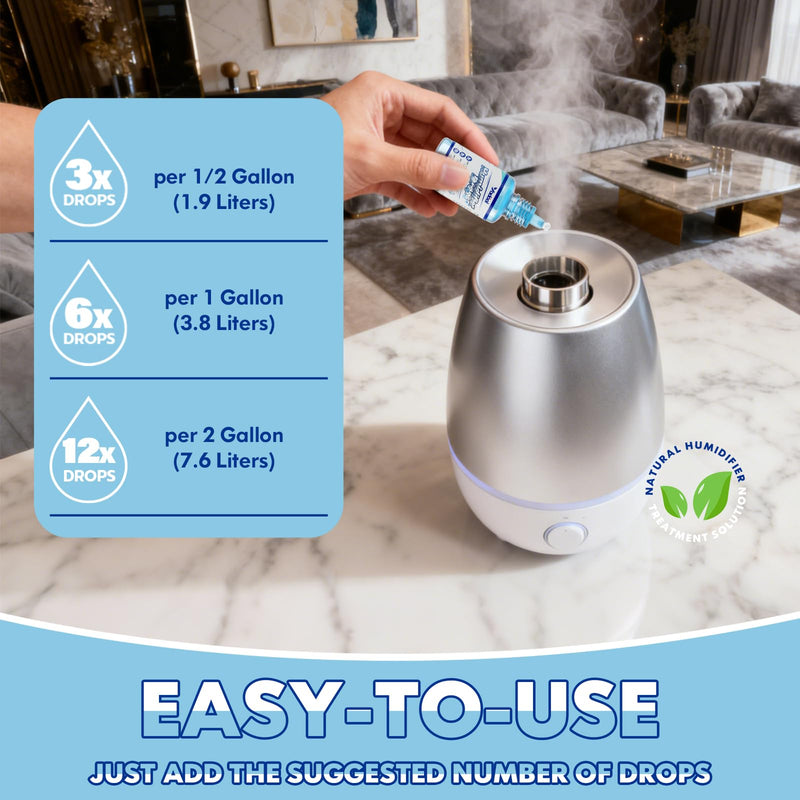 Humidifier Cleaner Drops, 5 Pack, for All Makes & Models, 500+ Day Supply