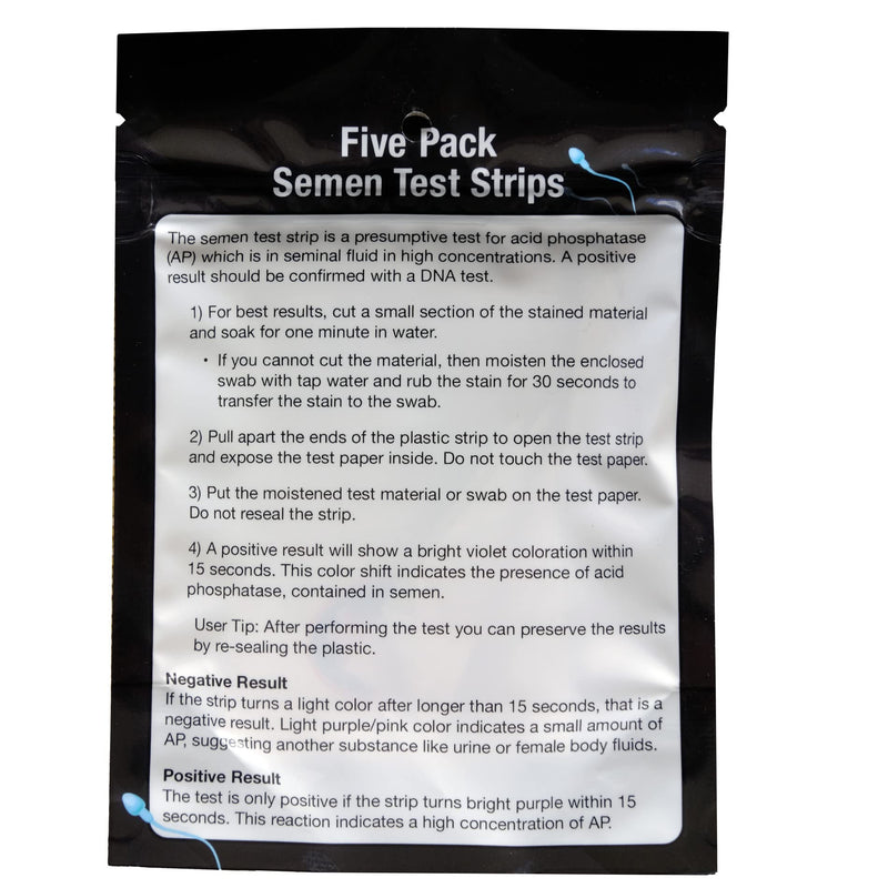Crime Scene Semen Detection Test Strips, Infidelity Test Kit (Pack of 5) - NewNest Australia