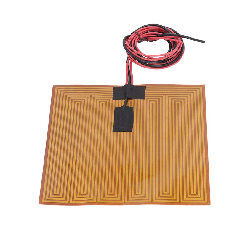 Flexible Polyimide Heater Plate , Adhesive 150℃ 7 . 9 X 7 . 9in PI Heating Film 100K Thermistor for 3D Printer(DC24V 150W)