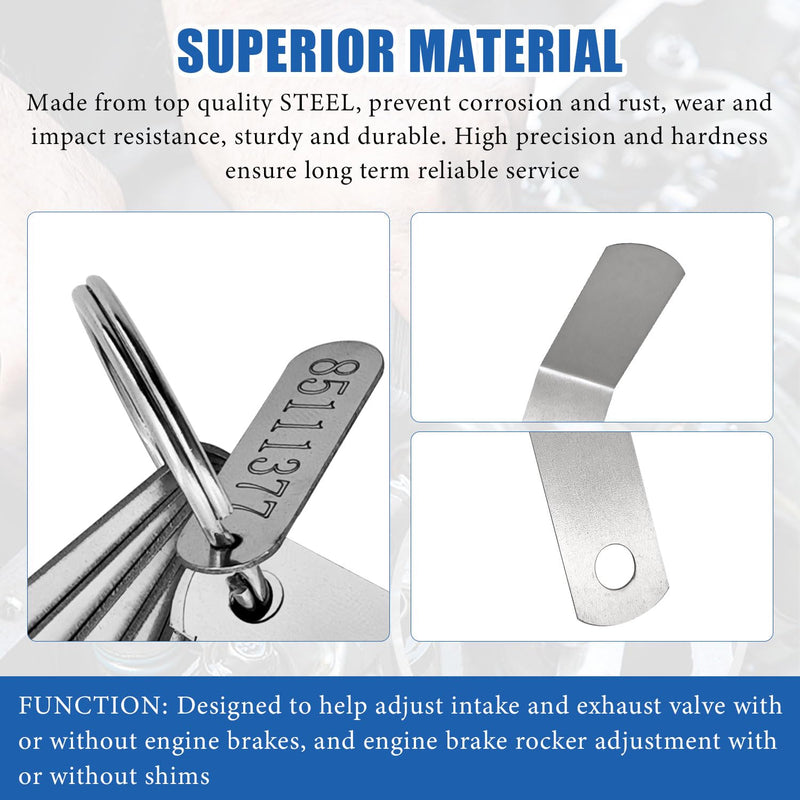 15PCS Feeler Gauges Set Fit for Volvo D13 D12 D16 Engine | 0.2-4.2mm, 85111377, 88880052, 88880053, Fit for Mack MP7 MP8 MP10