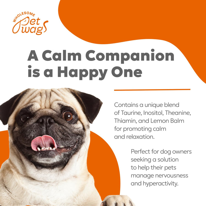 Canine Calm Soft Chews | Calming Treats for Dog Anxiety, Firework Relief for Dogs, for Managing Stress and Relaxing | 60 Chews (180g, 6.35 oz.) - PawsPlanet Australia