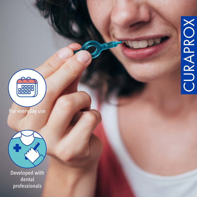 Curaprox CPS 06 Prime Refill Interdental Brushes, Turquoise, 8 Count - 8 x 0.6mm - 2.2mm Internal Toothbrushes. Size 6 (8 Count)