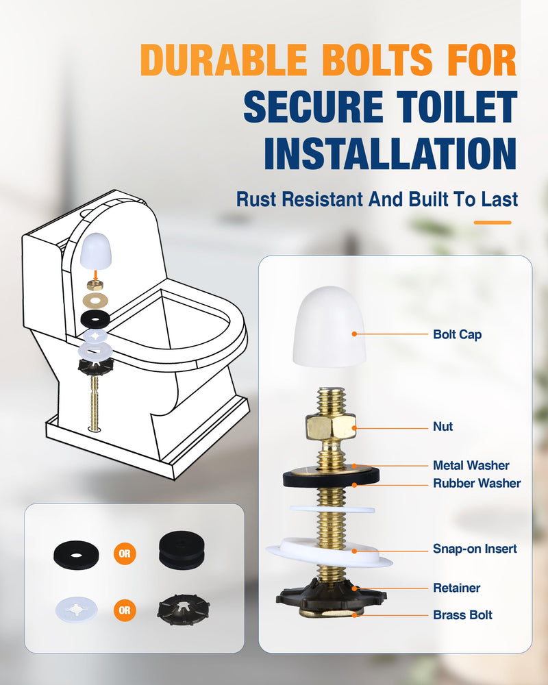 Jamini Toilet Flange Kit with 1.57in Wax Ring – Fix Leaks and Provide Strong Support, Replace Damaged Flanges, Compatible with 3" & 4" Drain Pipes, Perfect for Floor-Level or Below-Floor Drains Yellow ExtraThick