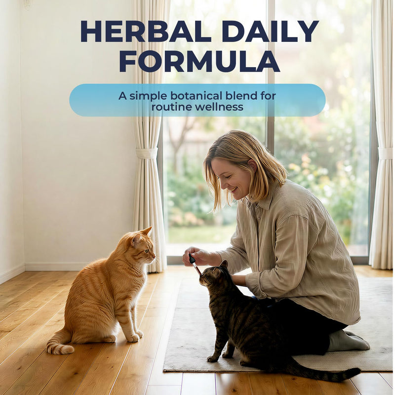 Cat Sneezing & Respiratory Support Drops, Seasonal Sensitivity & Watery Eyes Comfort for Cats, Herbal Blend with Nettle & Eyebright, Daily Immune Balance Support, Easy Liquid, 2 fl oz