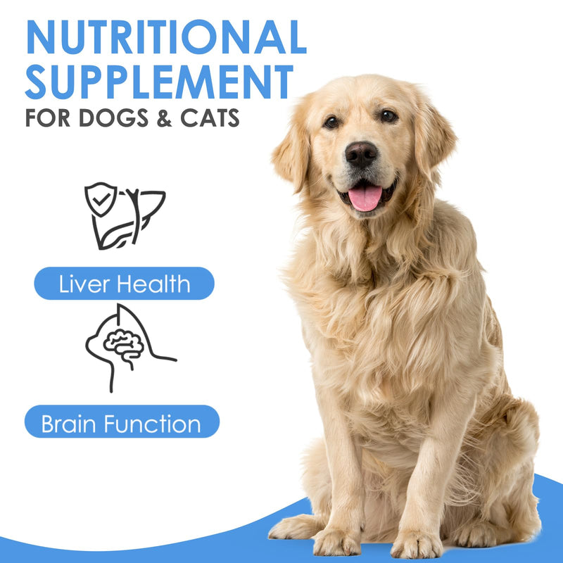 Same for Dogs and Cats - S-Adenosyl-L-Methionine, Liver Supplements for Dogs and Cats - Brain Supplement for Dogs and Cats, Promotes Cognitive Support, Liver Support Supplement Small Dogs & Cats - PawsPlanet Australia