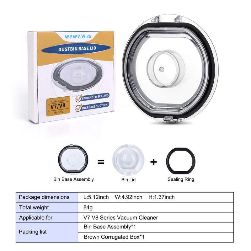 Dust Bin Lid Compatible with Dyson Vacuum Cleaner V7 V8 Models Dust Bin Door Parts/Dirt Cup Lid/Dust Bucket Cover/Dust Box Lid/Dust Collector