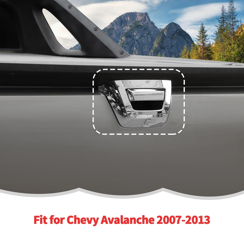 RT-TCZ Tailgate Handle Cover Rear Door Handle Cover Trim Decoration Exterior Accessories for Chevy Avalanche 2007-2013 (Chrome) Chrome