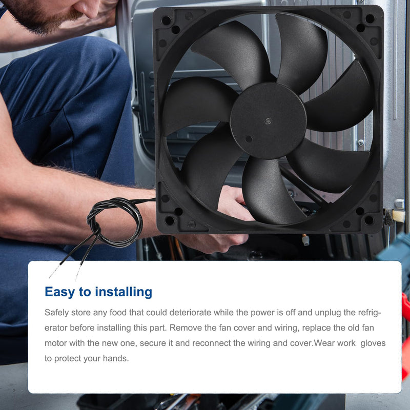 XY12025B2H EC 12025 Cooling Fan, XY-12025B2H 110-240V~220-240V 0.07A Boosting High Air Volume Cabinet Case Fan Replacement Parts, 50/60Hz, Size: 120×120×25mm 2PCS 2