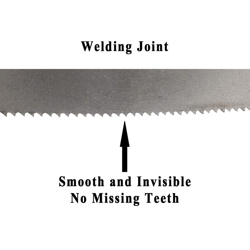 Imachinist S931212812 M42 Bi-Metal 93-1/2" in Long, 1/2" in Wide, 0.025" in Thick Bandsaw Blades for Soft Ferrous Metal Cutting Variable Teeth (8/12TPI) 8/12TPI