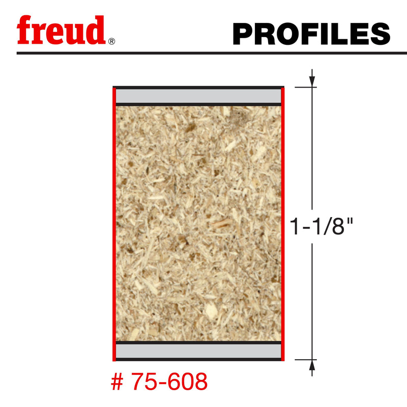 Freud 75-608: 1/2" (dia.) Chipbreaker Up Spiral Bit with 1/2" shank, 3" overall length