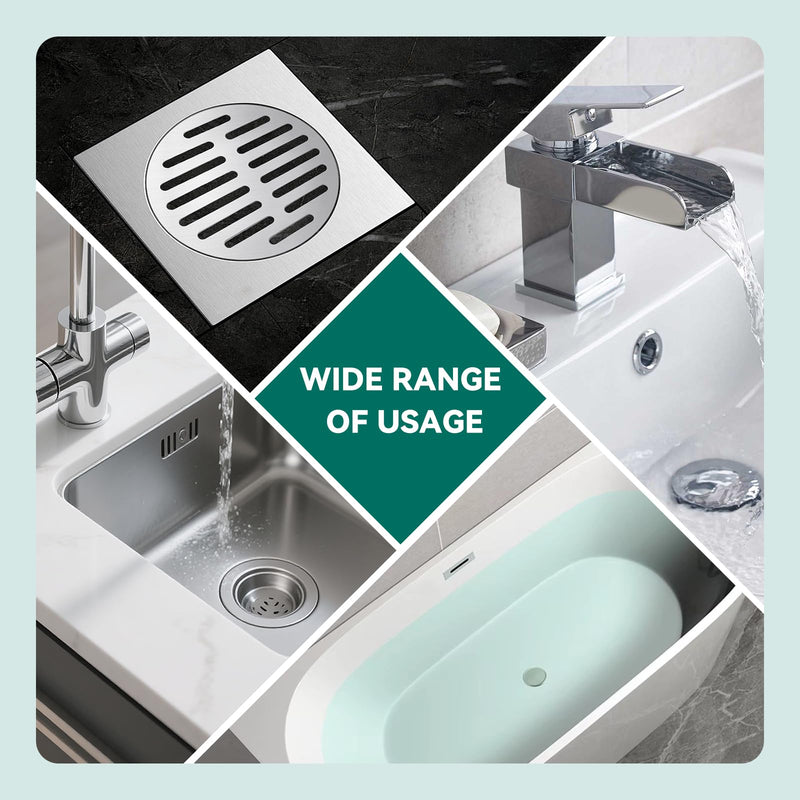 97258 3/8“ Tub Drain Removal Tool, Equipped With a 3/8" Ratchet Wrench, for Bathtub, Drains, Household Sewers, Bathroom Sink Drains, Kitchen Sink Drains, etc Plumbing Repairs ﻿