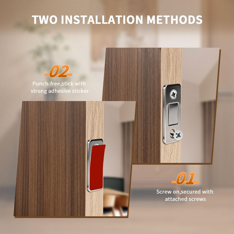 Cabinet Magnets Stick On 14 Pack, Magnetic Door Catch Ultra Thin, Quiet Cabinet Door Magnets, Punch-Free for Sliding Door Kitchen Cupboard Closure Closet Door Closer