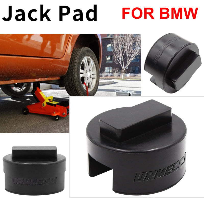Universal Jack Pad for BMW and Mini, Slotted Rubber Jack Pad Square Polyurethane Jack Pad Frame Rail Protector Adapter for Jack Stand Jack Block (2 Pack) Black x 2 Pack