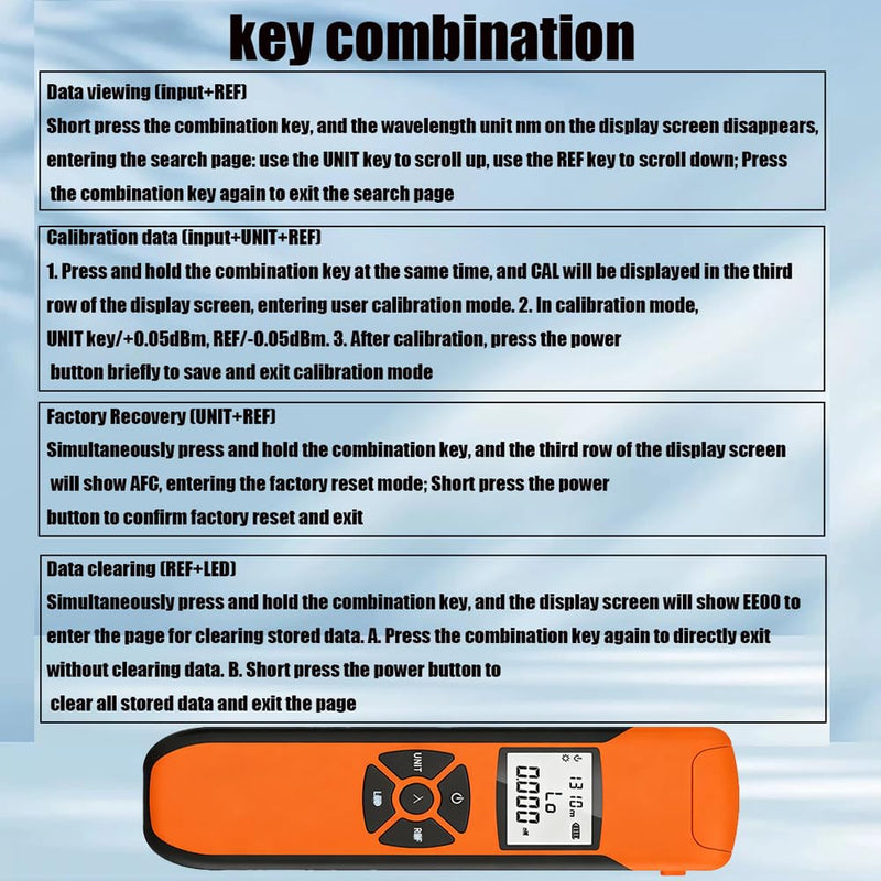 2pcs Rechargeable mini OPM 2 in 1 Function Optical Power Meter -70+6dbm with FC-LC Adapter and LED Lighting Portable Fiber Optic Tester SC/FC/ST Universal Interface