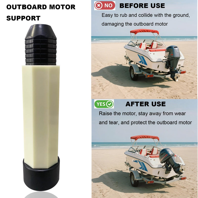 Transom Saver,Outboard Motor Support,Trailering Transom Rubber Support for 3-RAM Hydraulic Tilt and Trim Systems (2 pieces)