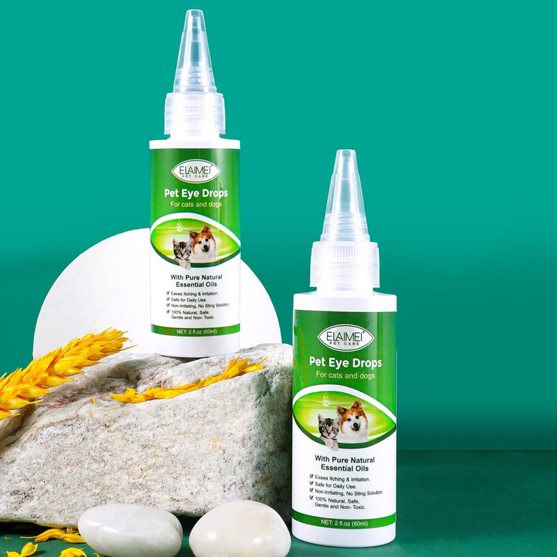 VOSIFSDIY Eye Drops for Dogs, Cats and Dogs Eye Drops, Dog Eye Infection Treatment Relieve Eyes Itching & Irritation, Pink Eye & Allergies Symptoms Safe & Gentle Formula 1PCS