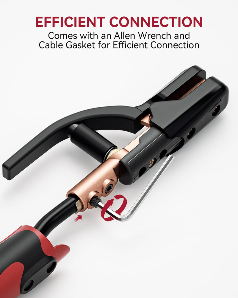 ARCCAPTAIN 300AMP Welding Electrode Holder with Strong Bite Force, Higher Copper Materials for Stick (MMA) Electrode Welding 300 AMPS