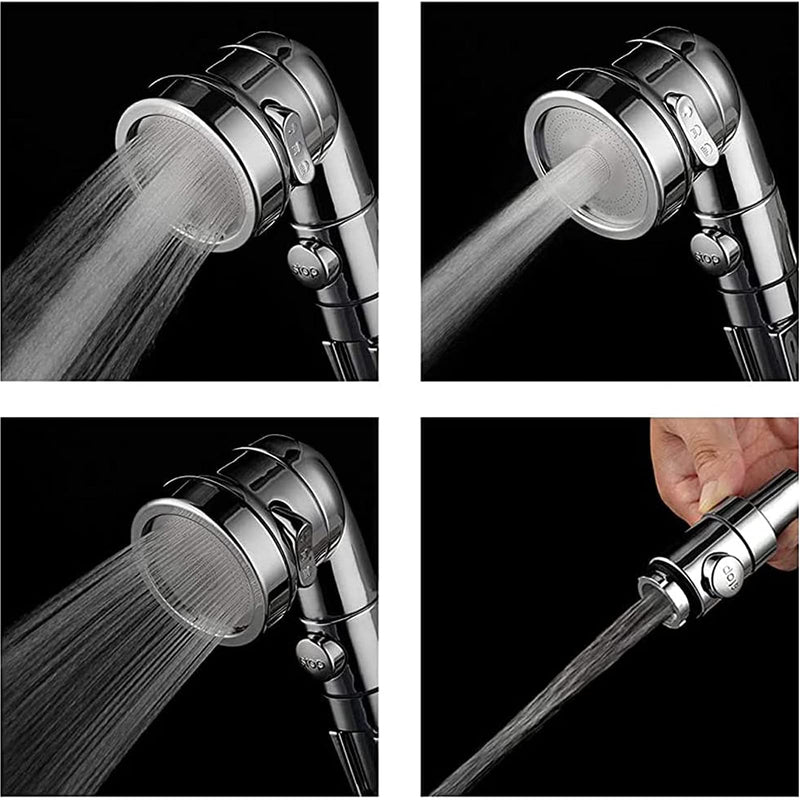 Sink Faucet Sprayer Attachment Set, Kitchen Bathroom Pet Bathing Shower Head with 9.8ft Hose and G1/2, 55/64", 15/16" Faucet Adapters, Hair Washing, Dog Shower and More (Faucet Not Included) Gray