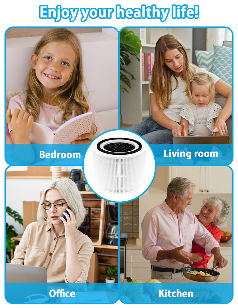 BBT BAMBOOST HEPA-14 PRO Air Filter Compatible with Calmyst HEPA-14 PRO Air Purifier, Model: CAA-225, 3-in-1 True HEPA and High-Efficiency Activated Carbon Filter, 2 Pack
