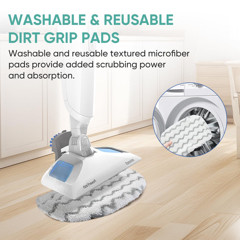 4 Pack 1940 Steam Mop Pads for Bissell PowerFresh Steam Mop 1806 1544 1440 2075A 2685A Series, Model 19402 19404 19408 1940a 1940q 1940t B0006 B0017 Replacement Parts, Microfiber Washable, Reusable 1