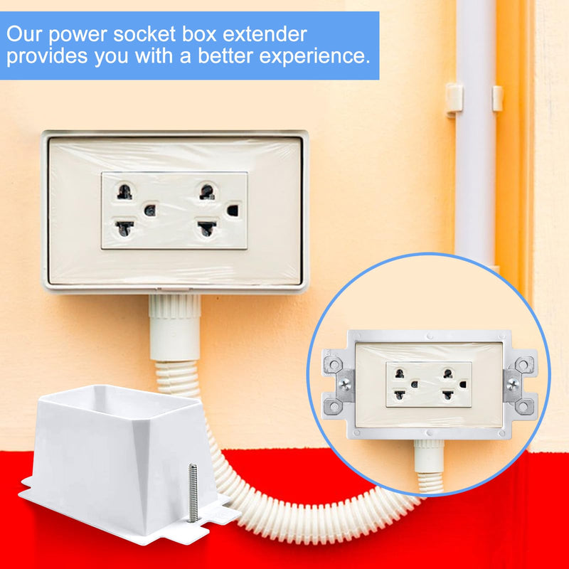 10PCS BE1-2 Electrical Outlet Box Extenders with 20PCS Screws, (1-Gang)Electrical Power Outlet Box Extender，Single Gang Box Extender Electric Box Extender 1 Gang Power Switch Receptacles Accessories