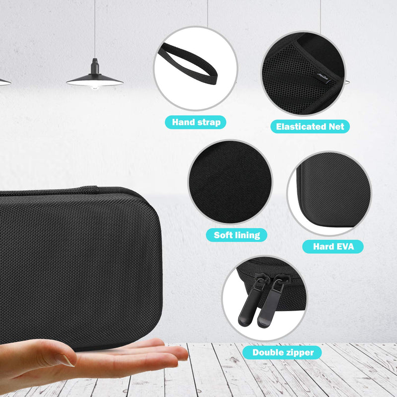 ProCase Hard EVA Stethoscope Case, Shockproof EVA Travel Carrying Case Storage Bag for 3M Littmann/Omron/ADC/Dixie EMS Stethoscope, with Extra Mesh Pockets for Small Accessories Black - NewNest Australia