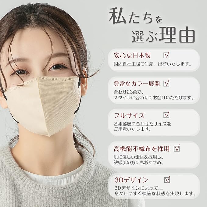 GINZA STYLE Mask, Small, 3D Mask, Non-Woven Fabric, 3D, Made in Japan - NewNest Australia