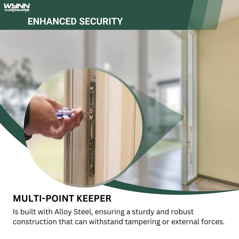 Sliding Glass Patio Door Multi-Point 10-7/8" Keeper for 2 Point Mortise Lock | Keeper Replacement for Mortise Lock Two Point | Fix and Repair Door Hardware Lock Latch Keeper Keeper for 11-3/4" Mortise Lock