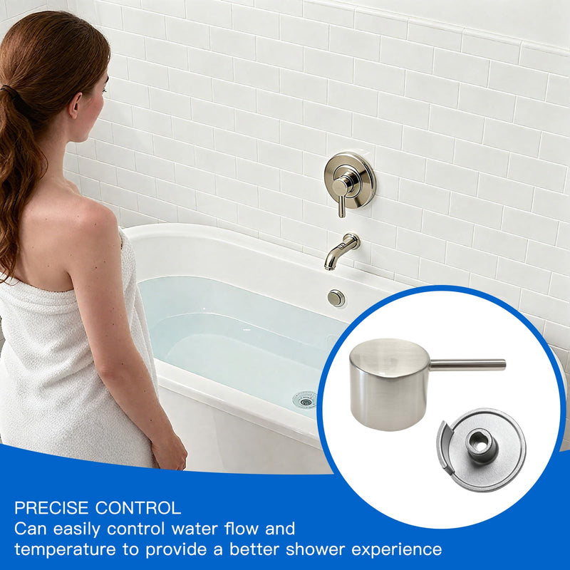 All Metal Replacement for Moen Tub/Shower Lever Handle, Compatible with Moen Posi Temp Shower Handle and for Cartridge,Single Handle Faucets for Adjust Water Volume and Temperature,Brushed Nickel Brushed Nickel