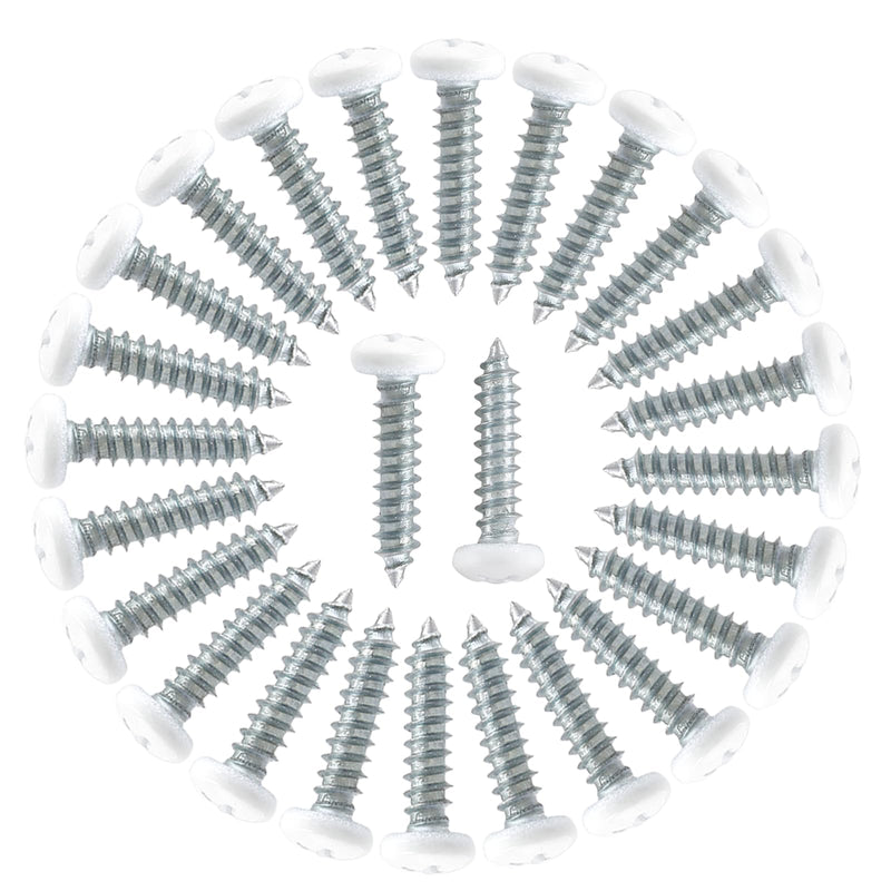 120Pcs White Pan Head Screws #8 x 3/4", Stainless Steel White Wood Screws Self-Tapping Screws Phillips Sheet Metal Screws Self Tap Drill Screws 3/4”(19mm) 120