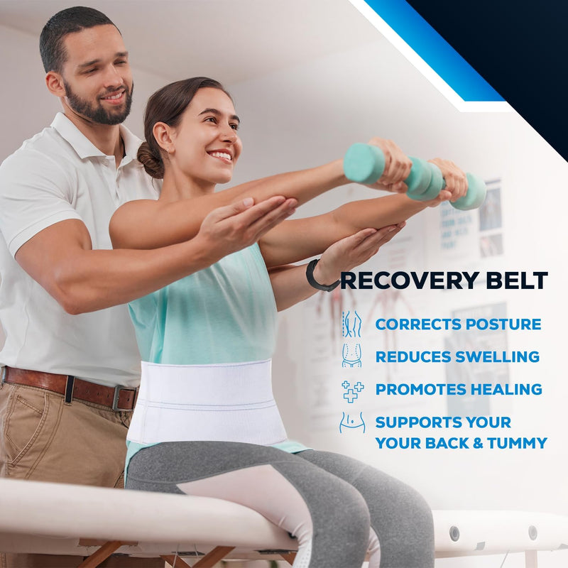 NYOrtho Abdominal Binder Lower Waist Support Belt - Compression Wrap for Men and Women MADE IN USA (30" - 45") 3 Panel - 9" 3 Panel - 9" High 30-45 Inch (Pack of 1)