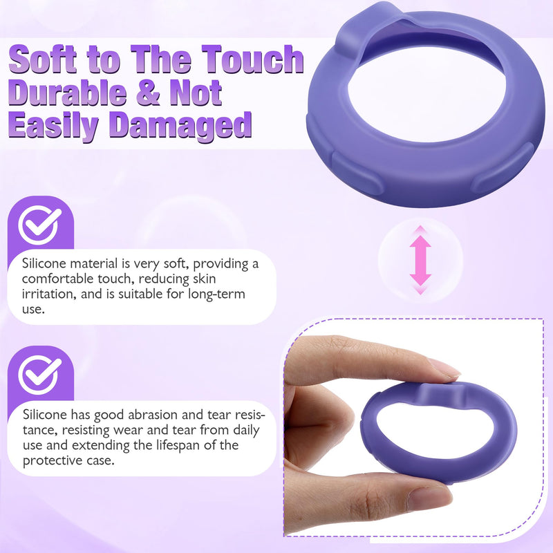 3 Pcs Digital Stethoscope Chestpiece Cover Compatible with EKO CORE 500, Silicone Echo Stethoscope Accessories for Protective Dustproof Design(Gradient Purple) Gradient Purple