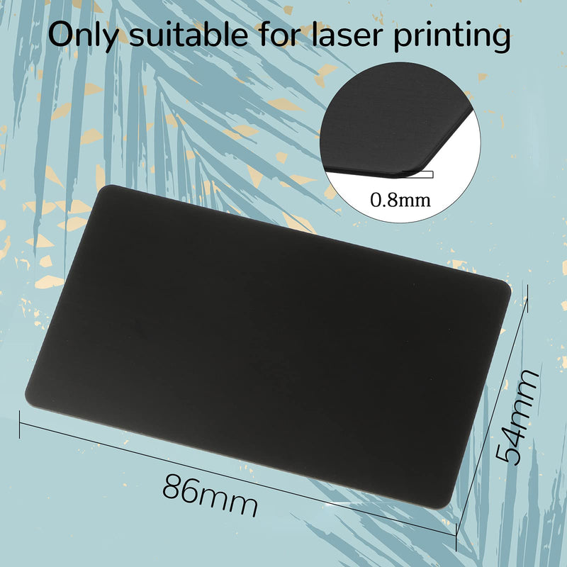 20 Pieces Metal Business Cards Anodized 0.8 mm Thick Aluminum Blanks 3.4 x 2.1 Inch Printable Metal Business Card for Custom Pattern 20