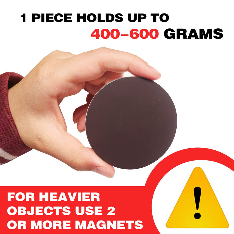 Round Big Magnet Dots with Adhesive Backing for Crafts DIY School Office Home Flexible Circle Large Magnetic Dot with Self Adhesive Alternative to Magnets Tape Sheet 15 Pcs 55mm Diameter 2.2”x 0.08” 15 Pcs 55mm×2mm