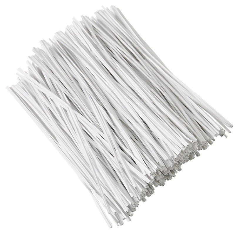 300 pcs 5 inches White Plastic Twist Ties, Cable Ties, for Bags, Gardening Tools